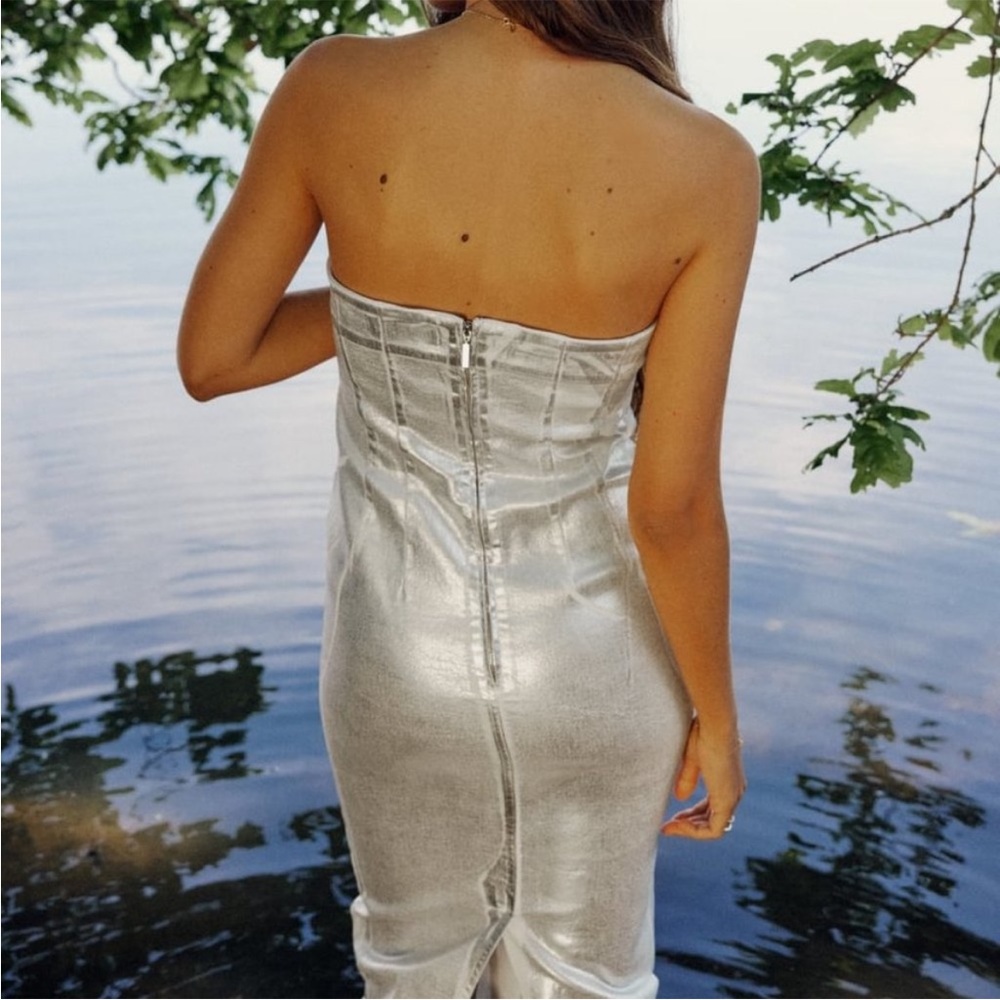 NWT SILVER ZW FITTED METALLIC DRESS REF 9632/242 BLOGGERS FAV